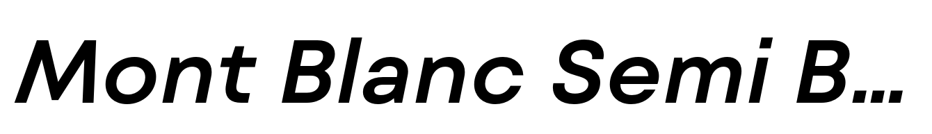 Mont Blanc Semi Bold Italic